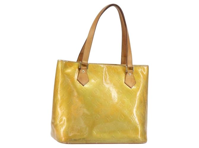 LOUIS VUITTON Handtasche Monogram Vernis Houston Grau M91053 LV Auth BA8600