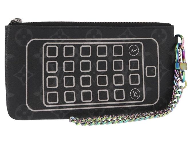 LOUIS VUITTON Monogram Eclipse Fragment iPhone Case M64433 LV Auth 156665SAM
