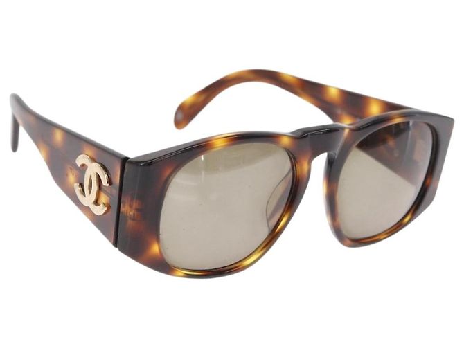Gafas de sol CHANEL de plástico marrón CC Auth BA8098 Castaño