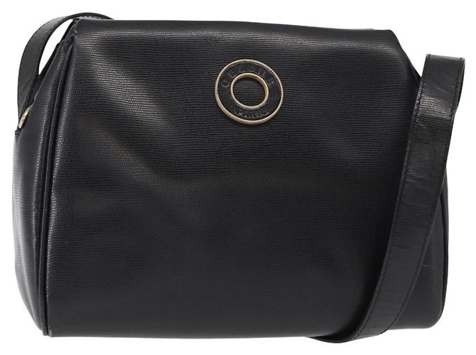 Céline Borsa a Spalla CELINE Circle in Pelle Nera e Oro Auth 156282 Nero D'oro