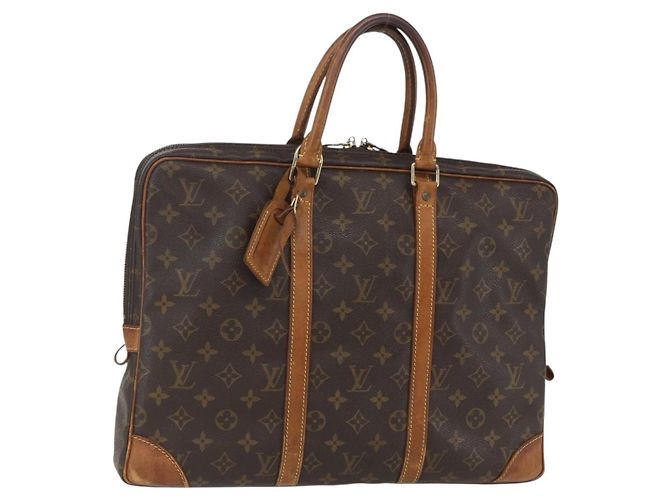 LOUIS VUITTON Monogramm Dokumententasche Reise Business Bag M53361 LV Auth 153692
