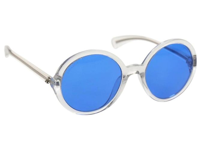 Occhiali da sole CHANEL in plastica Blu CC Auth 155953M