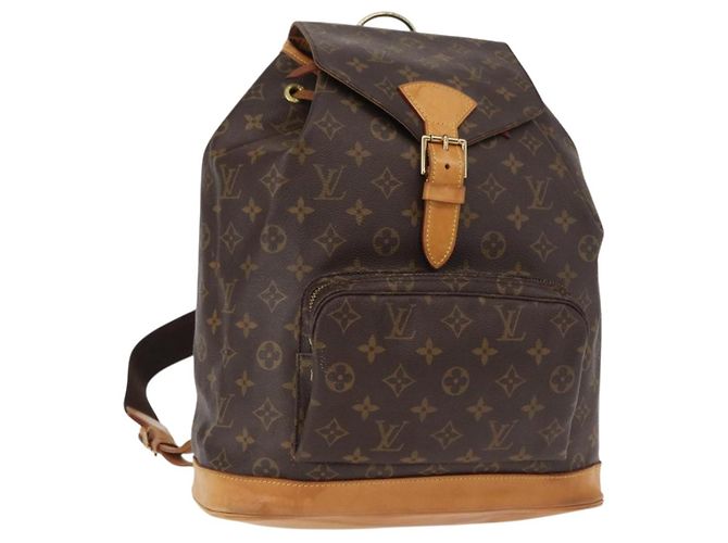 LOUIS VUITTON Monogram Montsouris GM Backpack M51135 LV Auth 155142