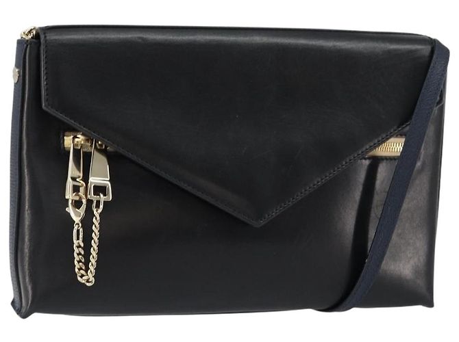 Chloé Borsa a Spalla Chloe in Pelle Nera e Oro Auth BA7568 Nero D'oro