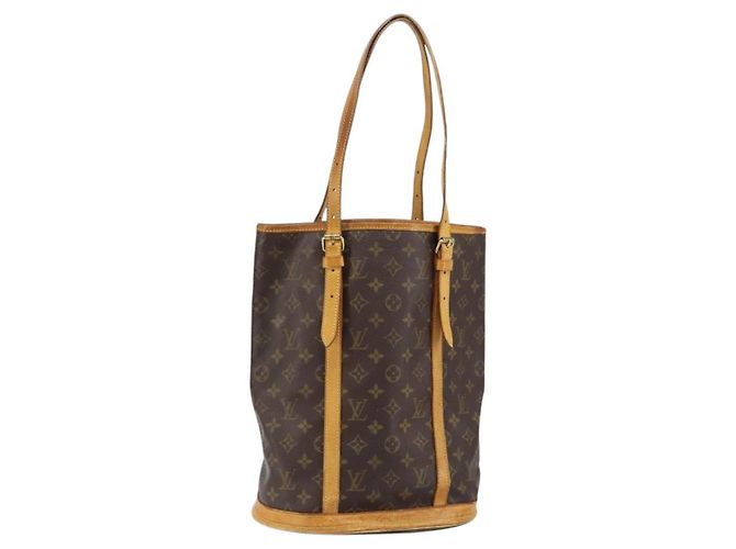 LOUIS VUITTON Bolsa de Ombro Monogram Bucket GM M42236 LV Auth hk3203