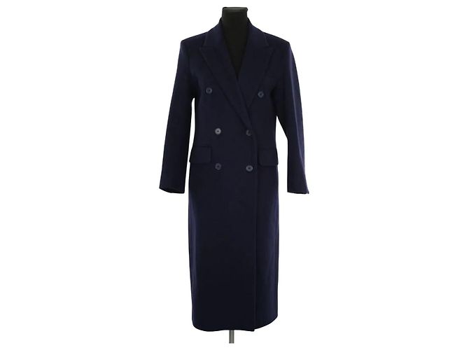 Maje Blauer Wollmantel