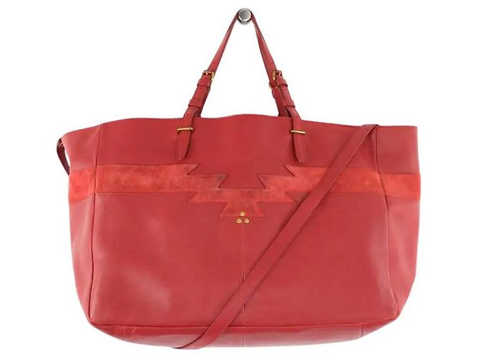 Jerome Dreyfuss Cabas en cuir rouge