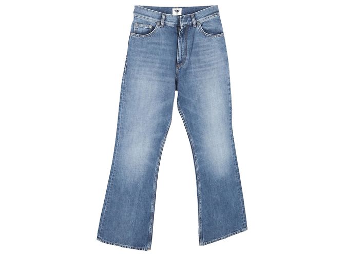 Jeans de Perna Larga Christian Dior em Denim Azul Claro