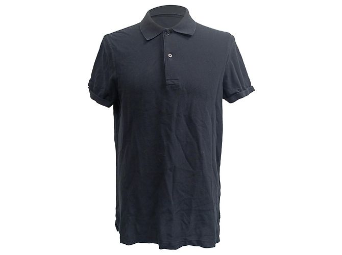 Polo de manga curta Tom Ford em algodão preto