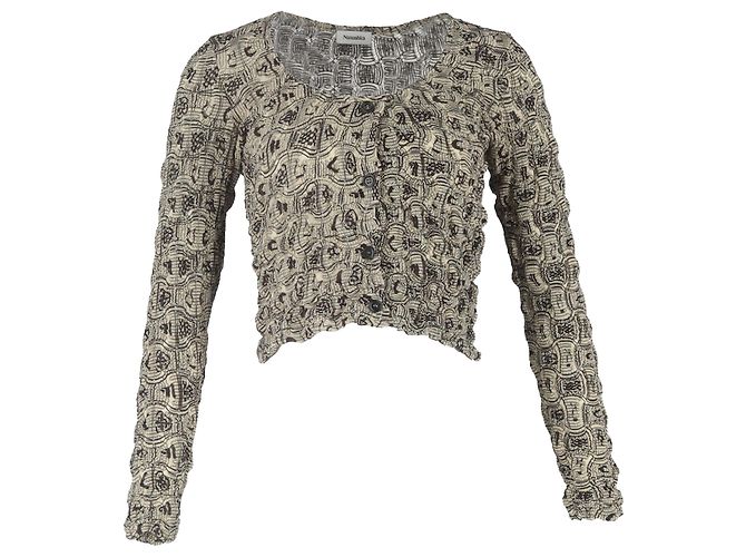 Cardigan Rosine Smocké Imprimé Nanushka en Polyester Multicolore