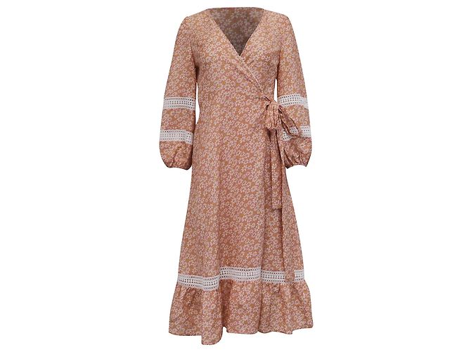 Maje Printed Wrap Dress in Multicolor Viscose Multiple colors