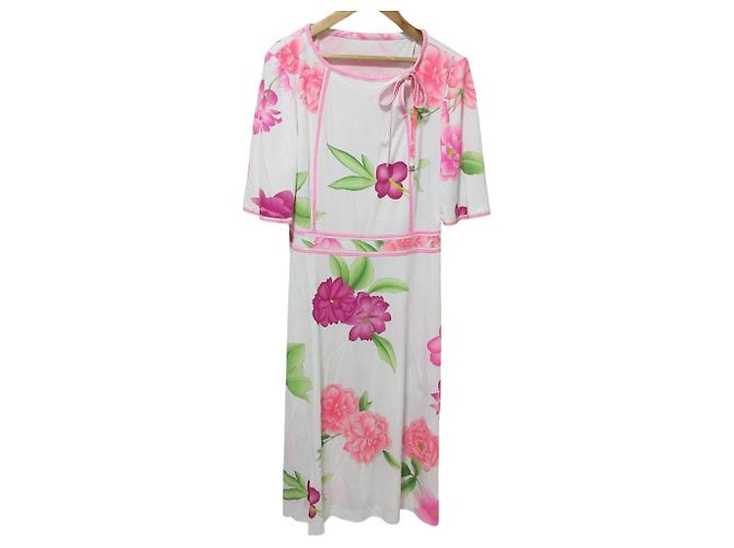 Autre Marque LEONARD Blumendruckkleid Pink
