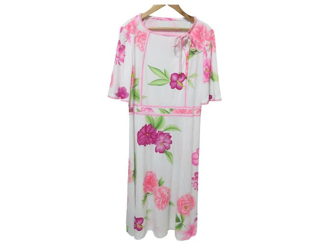 Autre Marque LEONARD Blumendruckkleid Pink