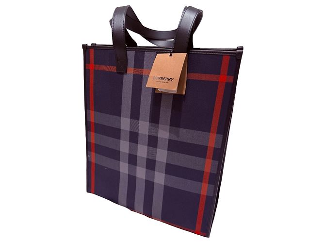 Borsa a mano Burberry in pelle blu