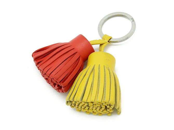 Hermès Hermes Carmen Unodos Key Ring Red Orange Yellow 