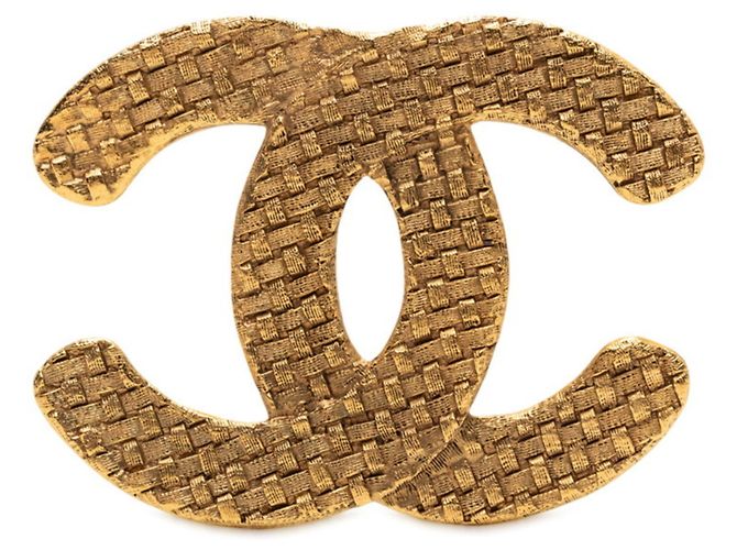 Spilla intrecciata Coco Mark di Chanel D'oro