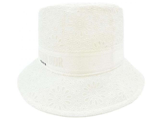 Cappello D-BOBBY D-LACE di Christian Dior Bianco