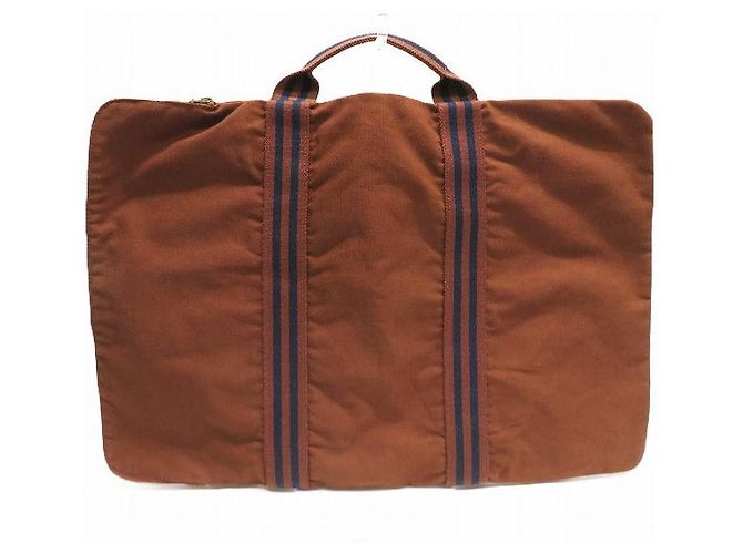 Bolsa de Documentos em Lona Herbag da Hermès Marrom