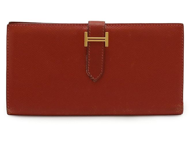 Portefeuille Long Epsom Béarn Hermès Orange