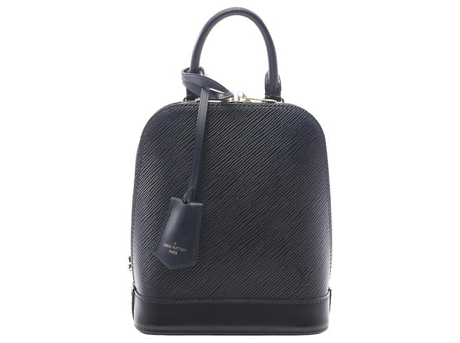 Louis Vuitton Alma Rucksack aus schwarzem Leder