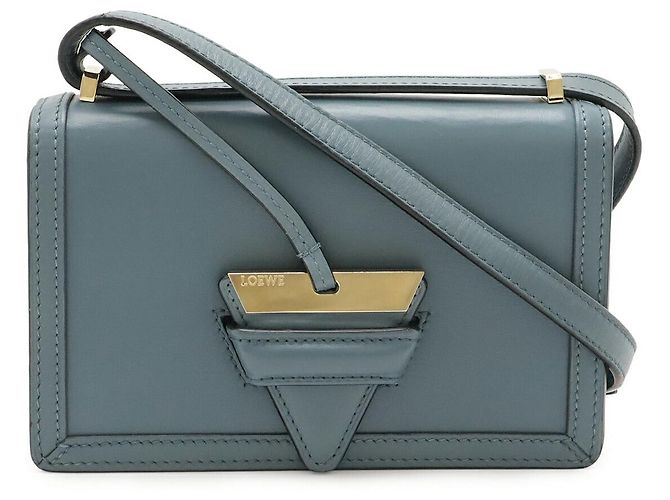Sac à bandoulière mini en cuir Loewe Barcelona Bleu