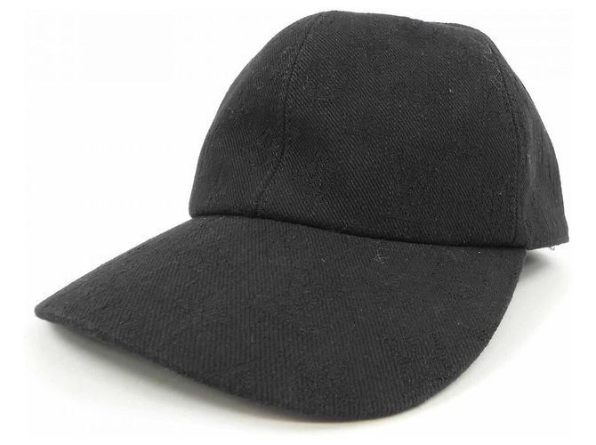 Gorra de algodón Monogram Louis Vuitton Negro