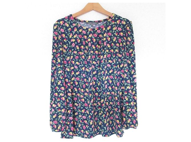 Autre Marque Langarmbluse mit Blumenmuster von Laura Ashley Blau