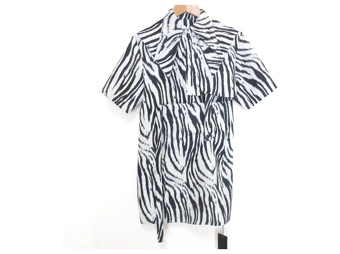 Autre Marque UNITED TOKYO Zebra Hemd Schwarz Weiß