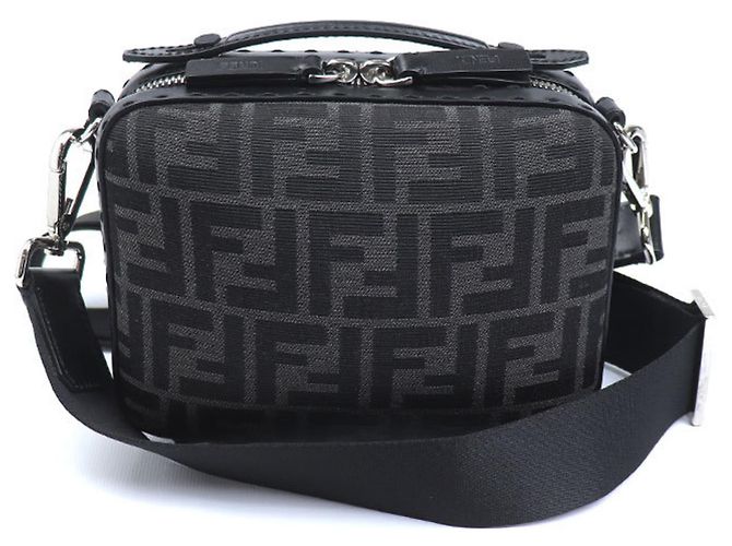 Bolsa de Ombro Mini Zucca FENDI Preto