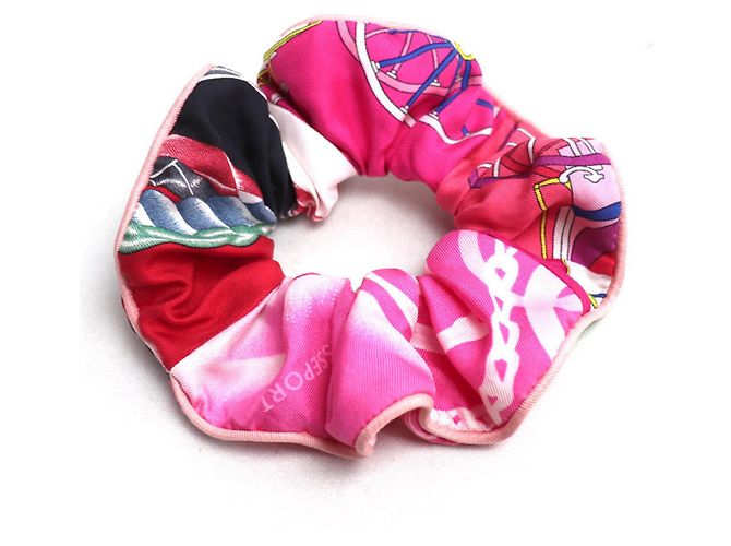 Hermès HERMES Scrunchie de Seda Claudia Rosa Multicolor 
