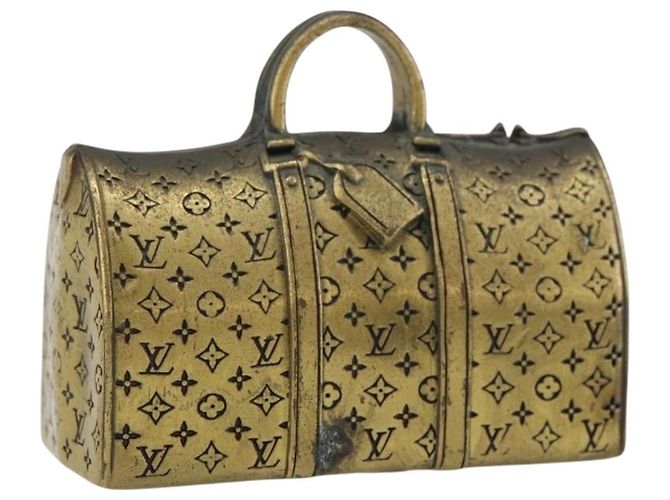 Louis Vuitton Porte-papier en métal doré LV Auth 156369M