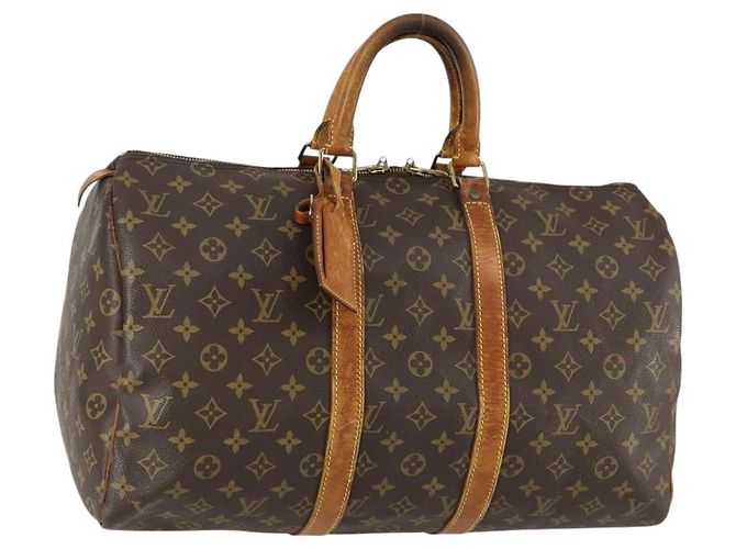 LOUIS VUITTON Bolsa Boston Monogram Keepall 45 M41428 LV Auth 155372 Monograma