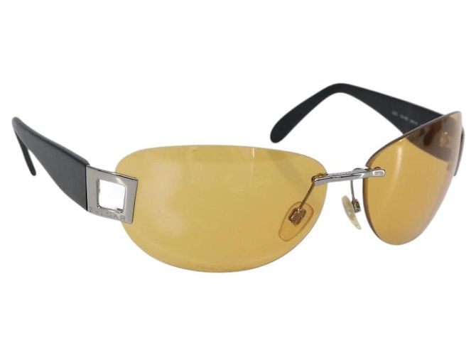 Bulgari Gafas de sol BVLGARI de plástico amarillo Auth BA8991