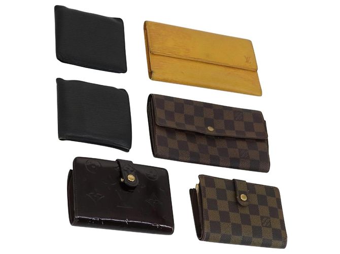 Cartera LOUIS VUITTON Monogram Epi Vernis 6 Set Amarillo LV Auth yk20022 Monograma