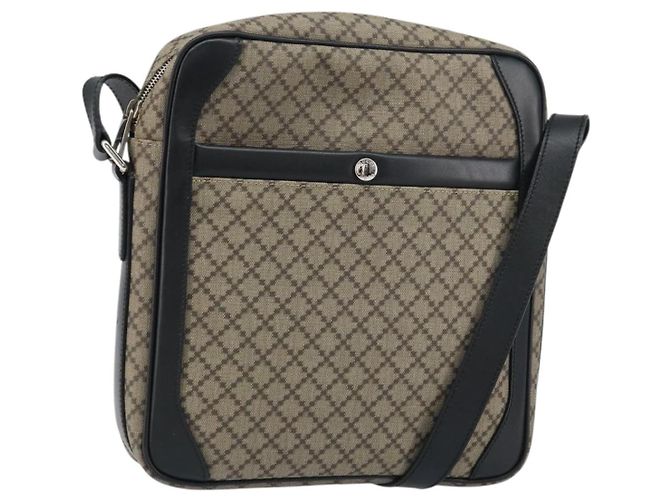 Borsa a Spalla GUCCI PVC Beige Argento 268159 Auth BA8632