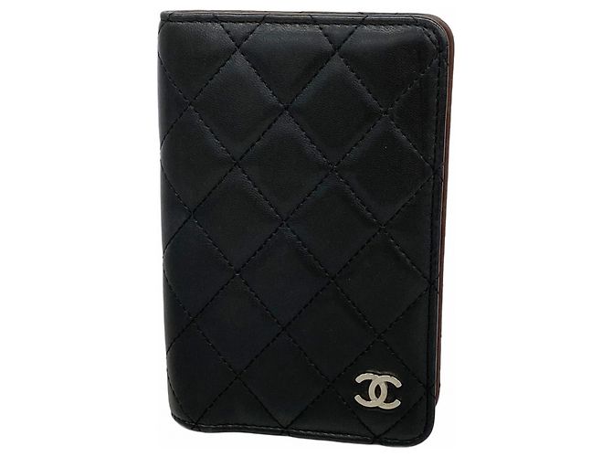 Chanel Matelasse Lambskin Black Notebook Cover