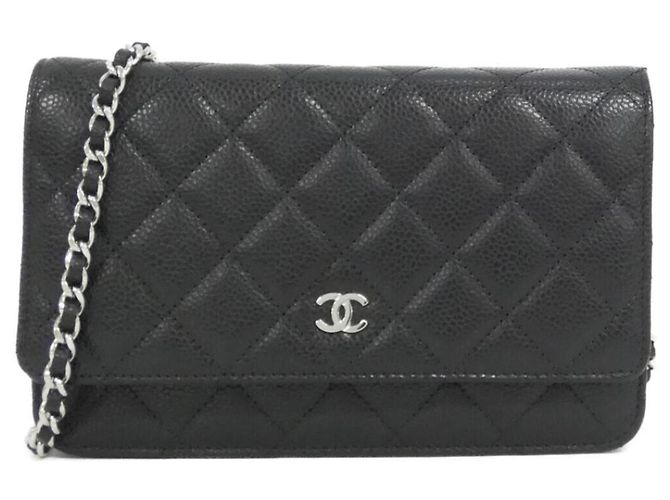 Chanel Timeless Classic Line Chain Wallet Black