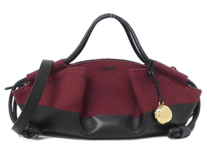 Bolso de mano Loewe Paseo Small Negro Burdeos