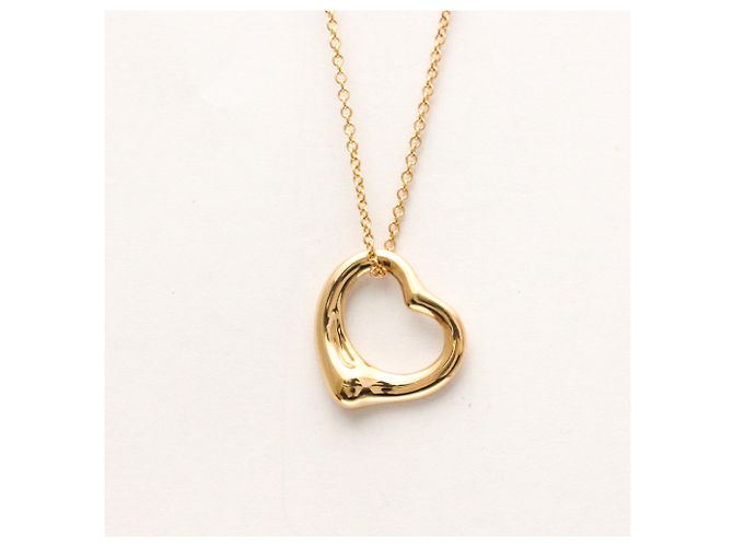 Elsa Peretti Tiffany & Co Collar Péndulo Corazón Abierto Tiffany en Oro Rosa Dorado