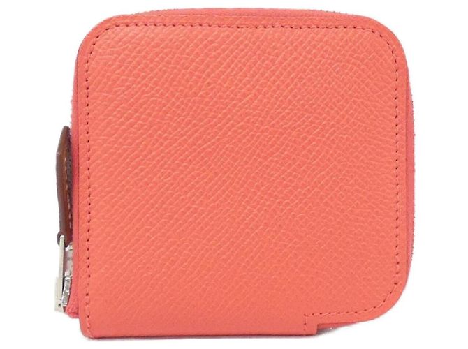 Monedero Hermès CARRE EN BOUCLES Rosa Roja
