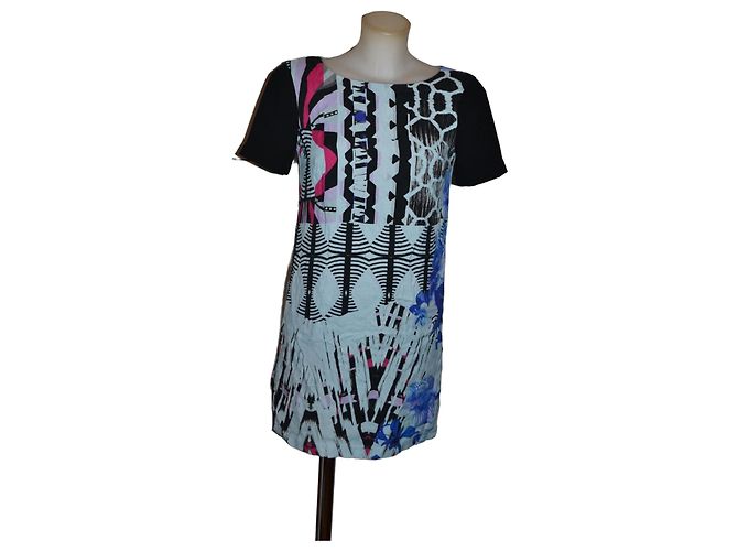 Pinko patterned viscose dress size 40IT Multiple colors