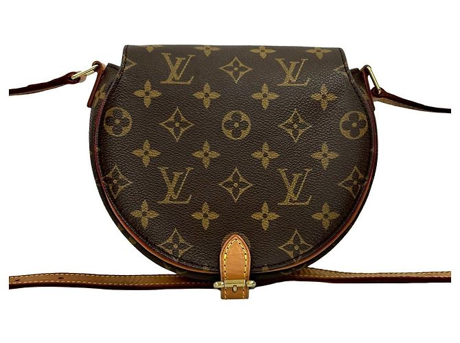 Bolsa de ombro mini em couro monograma marrom Louis Vuitton