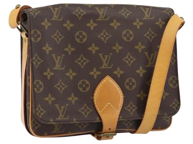 LOUIS VUITTON Bolsa de Ombro Monogram Cartouchiere GM M51252 LV Auth ep12210
