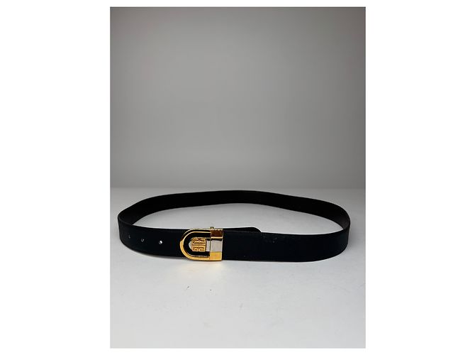Vintage Givenchy Leather Belt Black