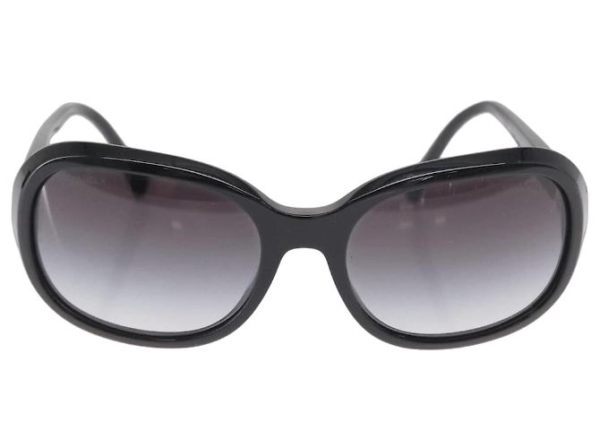 Chanel Logo CC Sunglasses Plastic Black
