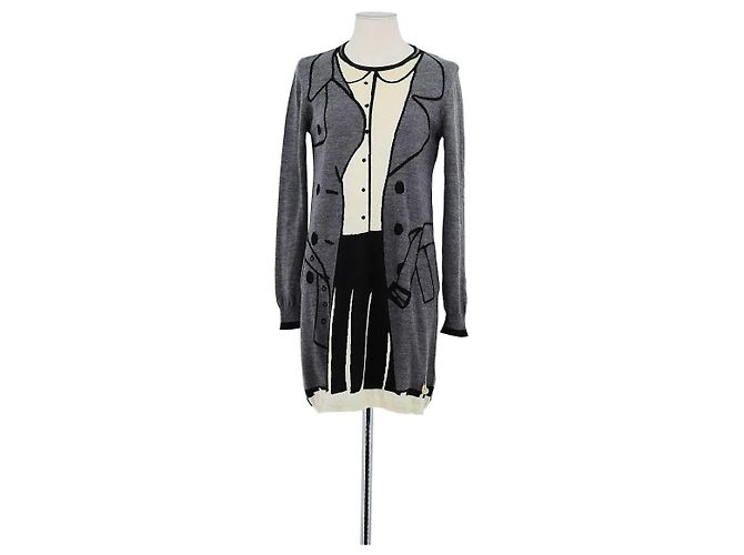 Moschino Graues Wollkleid