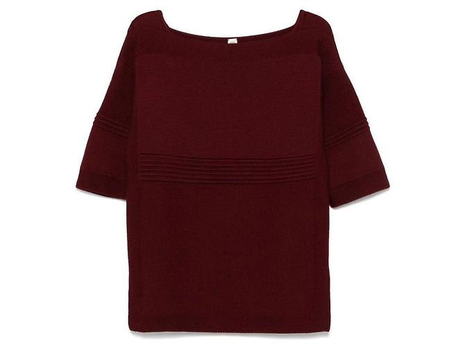 Bordeaux gestrickter Wollpullover von Hermès - 2000er 