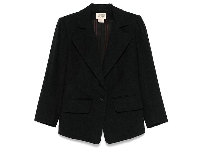 Dunkelblaue Kaschmirjacke von Hermès Bordeaux