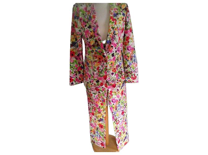 Autre Marque Conjunto de blazer e calça Manigance floral em algodão Multicor