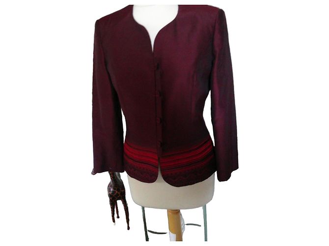 Autre Marque Chaqueta Antonelle Burdeos Viscosa